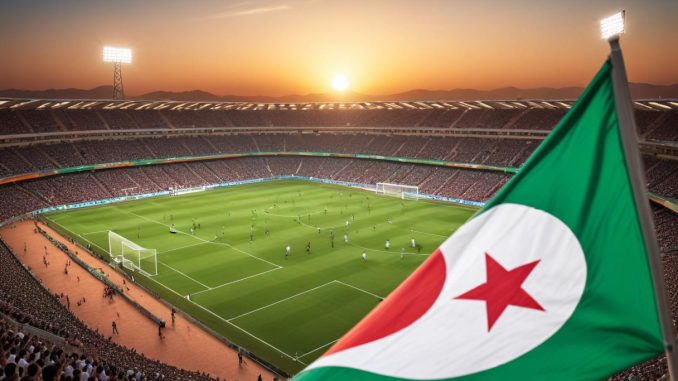 Algeriets herrlandslag i fotboll glänser på nytt illustration